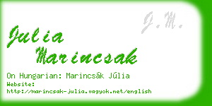 julia marincsak business card