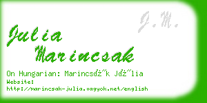 julia marincsak business card